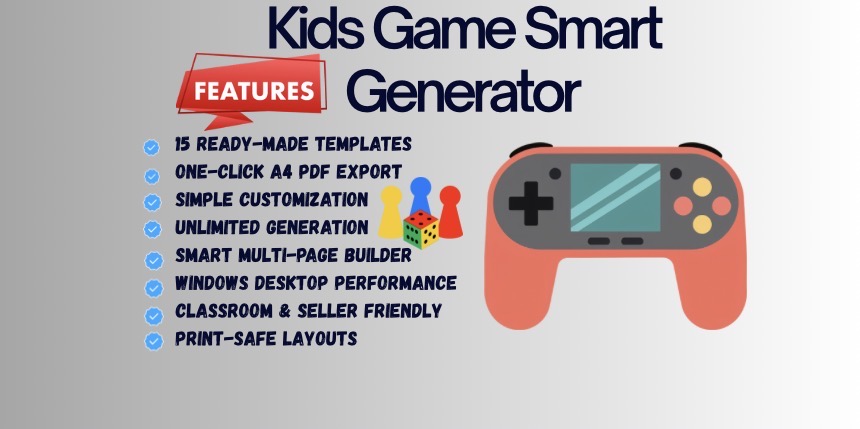 Kids Games Printables Generator